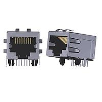 Abracon ARJM11A1-009-NN-EW2 Magnetic Jack RJ45 10/100 Base-TX 1x1 Right Angle N/A Through Hole