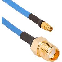 Amphenol SV Microwave 7029-2561 RF Cable Assemblies SMPM F to SMA F Cbl Assy .085 Cbl OAL 6"