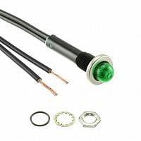 VCC 75R-2212 Panel Mount Indicator Lamps PMI RND .375" Neon 125V Wire Green Ni
