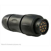 Eaton Souriau-Sunbank UTS1JC1412SW Receptacles Plastic in line receptacle, with cable gland backshell, for 12 female contacts, IP68/69K, keying W