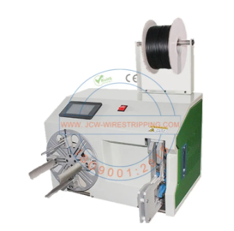 Automatic machine for winding and bundling wire and cable coils