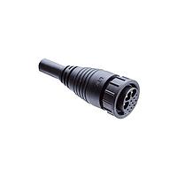 Amphenol LTW DCU-08AFEM-LL7B01 Sensor Cables / Actuator Cables Ceres, Large Size, Plastic, 20A+2A, 08 pins, Female Connector, Male (Power) + Female (Signal) Contact, Straight, 2 Points Lock, Overmolded, Length 1000mm, IP67
