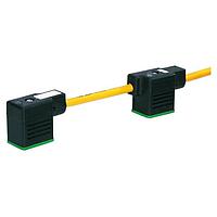 Murrelektronik 7000-58101-0370500 Sensor Cables / Actuator Cables MSUD DOUBLE VALVE PLUG FORM BI 11MM, PUR 4X0.75 YELLOW, UL/CSA, drag ch 5m
