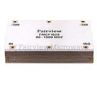 Fairview FMCP1028 Drop-In 90 Degree Hybrid Coupler From 80 MHz to 1,000 MHz Rated To 250 Watts