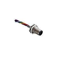 Amphenol LTW MSAS-06PMMS-SF8B20 Sensor Cables / Actuator Cables M12 Circular Metric Connector, A Code, Metal, 2A, 06 pins, Male Connector, Male Contact, Hexagonal, Screw Thread, Solder, Receptacle With Cable/Wire, Length 200mm, IP68 / IP69K