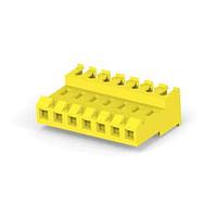AMP Connectors - TE Connectivity 3-640600-7 Receptacle Housing FEED THRU WO TAB 7P L.R. yellow 20 AWG