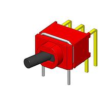 Dailywell 2UD1T1A01M6RES Toggle Switches DPDT ON-ON RT ANG PC