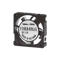 Nidec Components F16EA-03LLC Brushless Brushless DC Fan, 16 X 16 X 4mm, 3.3V DC, .012m3/min Air flow, 4.7 Pa Static pressure, 3db Noise, 1 sleeve bearing
