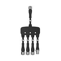 Banner Engineering CSM4-M1281M1251M1281 Splitter Cables EZ-SCREEN LS, Accessory Muting; LS Muting Connection Cable; M12 QD Splitter Cable; 8-pin Straight Female 0.3 m (1 ft) Trunk; 5-pin Straight Female 0.3 m (1 ft) Branch 1 & 2; 8-pin Straight Female 0.3 m (1 ft) Branch 3; 12-pin Straight Male 0.3 m (1 f