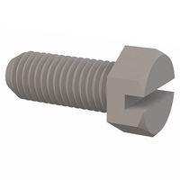 Essentra Components 012528X062 Hex Slotted Hex Slotted Screw, 1/4-28 Thread, 5/8 Lg