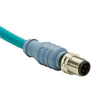 Panduit ICD15T2NTL3M Cat 5e IndustrialNet Cordset - M12 Male D-code,