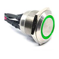 E-Switch SV4F23SS Anti-Vandal Anti-vandal, SPST, Off-(On), Panel Mount, Front, Silver, IP67