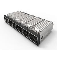 AMP Connectors - TE Connectivity 2170207-1 Heat Sink Assemblies 1X6 QSFP CAGE ASSEMBLY THRU BEZEL