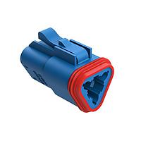 Amphenol SINE Systems AT06-3S-RD01BLU Automotive Connectors 3-Way Plug, Female Connector with Reduced Diameter Seal (E-Seal), Blue
