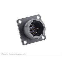 Eaton Souriau-Sunbank UTSX010D98P Receptacles Square flange receptacle, without backshell, with 6 male PCB contacts, IP68/69K in unmated conditions