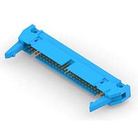 AMP Connectors - TE Connectivity 3-5499141-0 Ribbon Cable UNIV HDR 50P RA BLUE LARGE LATCH