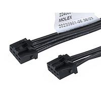 Molex 224089-1044 Specialized Cables KK Plus 250-to-KK Plus 250 2.50mm P SR 600mm Lgth 4 Ckts Blk