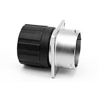 Amphenol SINE Systems RT002028SNHEC03 Connectors 28 Position Square Flange Receptacle, Female, Shell Size 20, Silicone Seal, and End Cap with Individual Wire Sealing