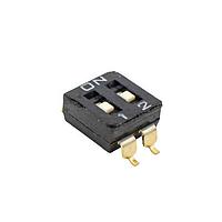 E-Switch KAE02TGGR DIP Switches 2 Position Recessed w/Seal Gullwing
