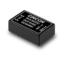 Cincon EC4AW15H Isolated DC-DC Converter, 5 to 6 Watt, 4:1 Input Range, 18-72VDC Input, +/-15VDC Output, DIP 1.25x0.80x0.40", 3KVDC min. Isolation