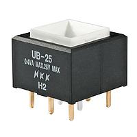 NKK Switches UB25SKG036G Pushbutton Switches SQ DPDT ON(ON) BLUE LED PC BODY ONLY