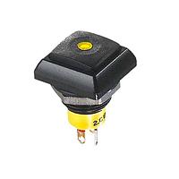 APEM IPR3FAD3-104-X1203 Sealed Round Pushbutton, 12mm, 5A 28VDC, IP67, N.O., momentary, Flying leads, High green actuator