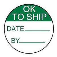 AMP Connectors - TE Connectivity QCC564 Labels and Signs CIRCLE OK TO SHIP Sold by Pack of 200