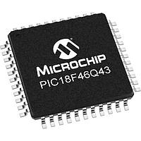 Microchip Technology PIC18F46Q43T-I/PT MCUs 64KB Flash, 4KB RAM, 3x 16-bit PWMs, 6 ch DMA Comparator, 8-bit DAC, 12-bit ADCC
