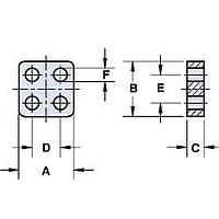 Fair-Rite 2644245901 Multi-Hole Connector Plate 44 Multi-Hole Plate