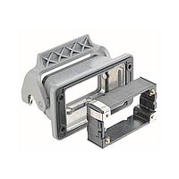 HARTING 09300100397 Heavy Duty Power Connectors 10B Bulkhead Rear Fit Housing, Single Lever, with frame