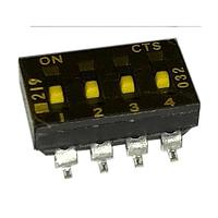 CTS Electronic Components 219-4MSTJRF DIP Switches 4 Pos. Medium Height Btm Seal Tape J Ben