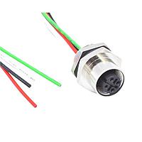 NorComp FPM12A04I12CF02 Sensor Cables / Actuator Cables M12 4P FML BRSS/NKL FRNT M16 12 PIGTAIL