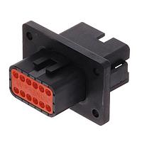 Amphenol SINE Systems AT04-12PB-BL04 Connectors 12 Pos Rcpt Fng Mnt Conn Pin Blk Key B