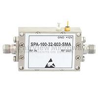 Fairview  SPA-100-32-003-SMA 500 MHz to 10 GHz, Medium Power Broadband Amplifier with 25 dBm, 32 dB Gain and SMA
