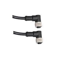 Amphenol LTW MSAP04FR-SAPFR-SD002 Sensor Cables / Actuator Cables M12 Circular Metric Connector, A Code, Plastic, 4A, 04 pins, Female Connector, Female Contact, Right Angle-to-Right Angle, Screw Thread, Overmolded Double Ended, Length 2000mm, IP68 / IP69K