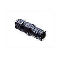 Amphenol LTW BD-03BMMA-LL7001 Standard Circular Connector Ceres, Standard Size, Plastic, 5A, 03 pins, Male Connector, Male Contact, Straight, 2 Points Lock, Solder, Field Installable, F4.5 - F6.5mm, IP67