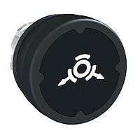 SCHNEIDER ZB4BC28042 Sealed 22MM HARSH PB, BLACK W/ MARKING