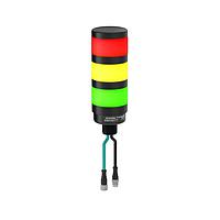 Banner Engineering TL70PE3Q2PE TL70 Pro Tower Light with Ethernet TL70 Pro Tower Light with Ethernet; 3 RGB LED Segments; Voltage:18-30 V dc; IP65; Black Housing; Colors: 14-color RGB; Dual PVC Pigtails,475 mm (18.7 in) 4-pin M12 Female D-Code +475 mm (18.7 in) 4-pin M12 Male; Black Housing