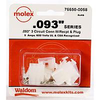 Molex 76650-0058 Kits .093 Connector Kit Pnl Mnt Plug Rec 3P
