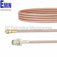 Fairview FMCA1429 Snap-On MMBX Plug to SMA Female Cable RG174 Coax