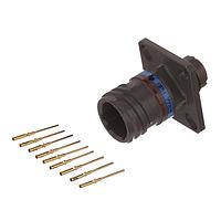 Amphenol Aerospace TVP00RW9-9P Receptacles 9P SZ 9 HD Wall MNT Recpt Pin Contact