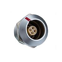 Amphenol LTW FLKD-02EGFS-GCP-001 Connectors FLOS, K Series D Size, Metal, 25A, 02 pins, Female Connector, Female Contact, Circular, Push Pull, Solder, Receptacle, Rear Fastened, IP68