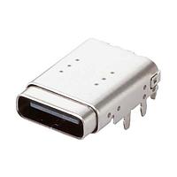Same Sky (formerly CUI Devices) UJ20-C-H-C-1-SMT-TR USB Receptacle Type-C, Double Shell, Horizontal, Copper Alloy, Surface Mount, 6.5L, T&R