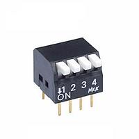 NKK Switches JS0304PP4-S DIP Switches 4 POS PIANO DIP PC 25mA STICK-TUBE