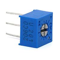 Bourns 3362U-1-502 0.25 in Square Trimming Potentiometer 1/4"SQ 5KOHMS 10% 0.5WATTS