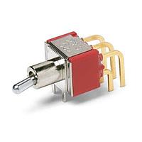 C&K 7201K12AQEG Toggle Switches 0.4VA 20VAC/DC DPDT ON-NONE-ON PCB