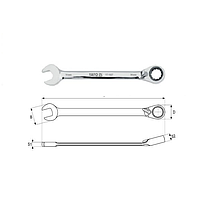 Yato YT-1651 Combination ratchet wrench 8mm