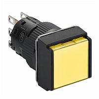 SCHNEIDER XB6ECW5J1P Pushbutton Switches IPB Spring Ret, Square, yellow, 12V, 1 NO/NC