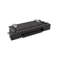 Amphenol FCI SFV10R-1STE1HLF Board Mount 0.50mm Flex Connector, SFV-R Series, 10 Position, Bottom Side Contact, Side Entry Surface Mount ZIF Connector, Halogen Free, Lead Free