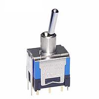 NKK Switches D22029B PCB Mount Miniature Toggles DPDT ON-OFF(ON)0.4VA STRAIGHT W/BRKT